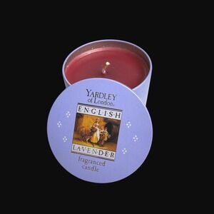 Yardley of London English Lavender Fragranced Candle in Decorative Purple Tin